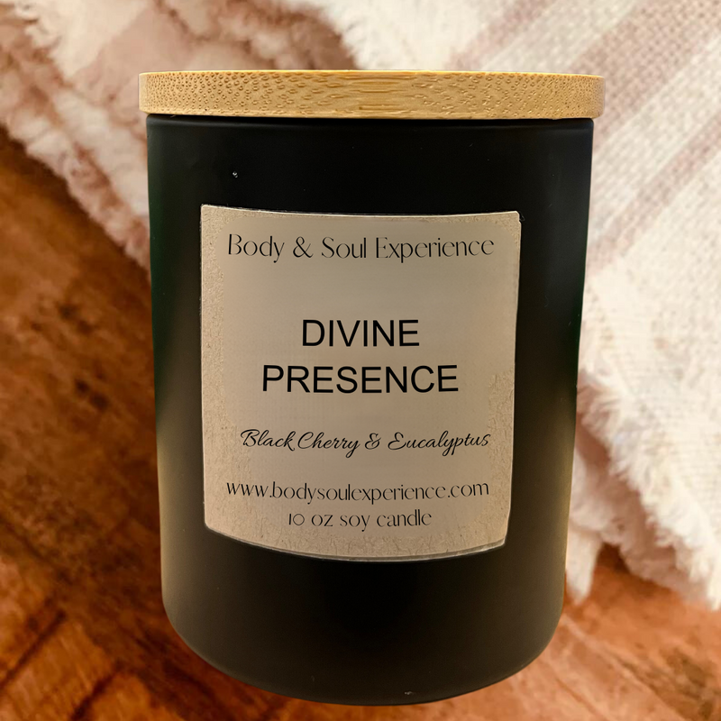 DIVINE PRESENCE- Black Cherry and Eucalyptus Soy Candle
