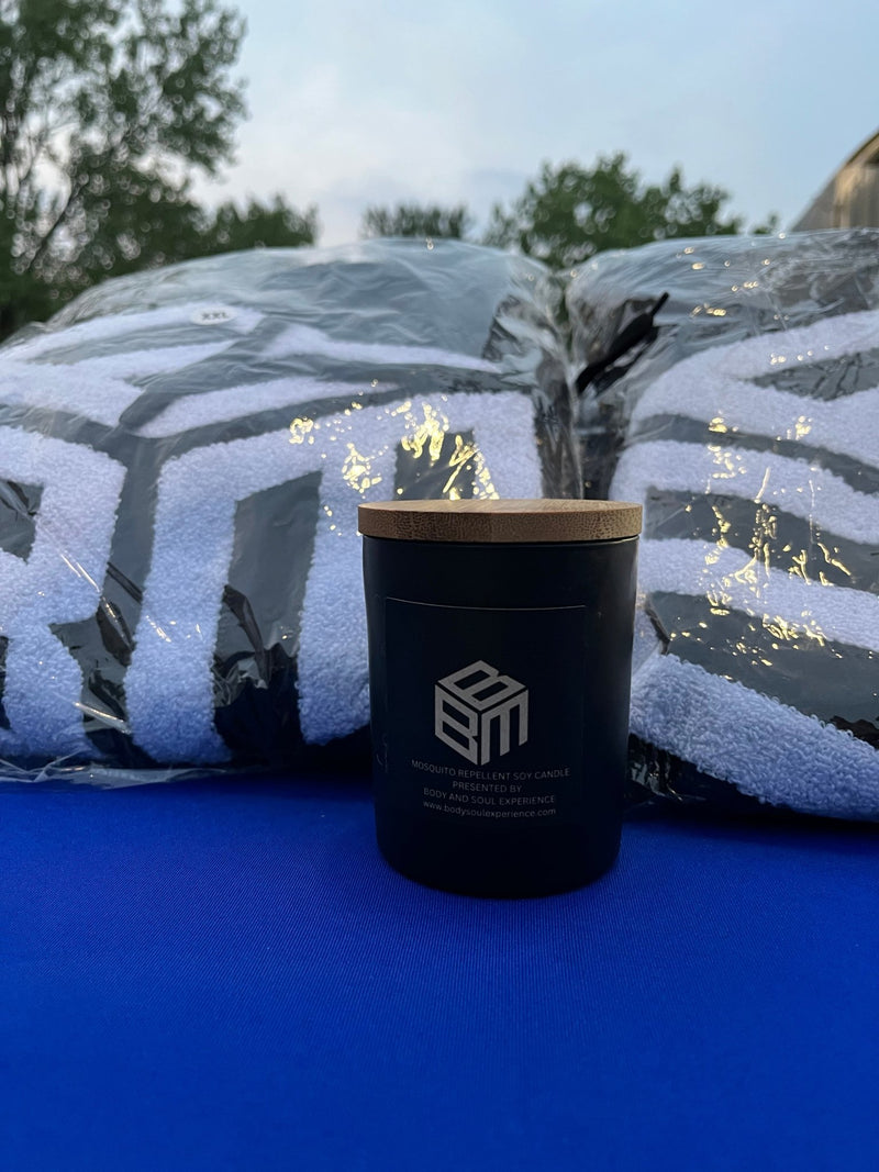 Black Baseball Matter- Cintronella Mosquito Repellent Candle - Body and Soul Experience